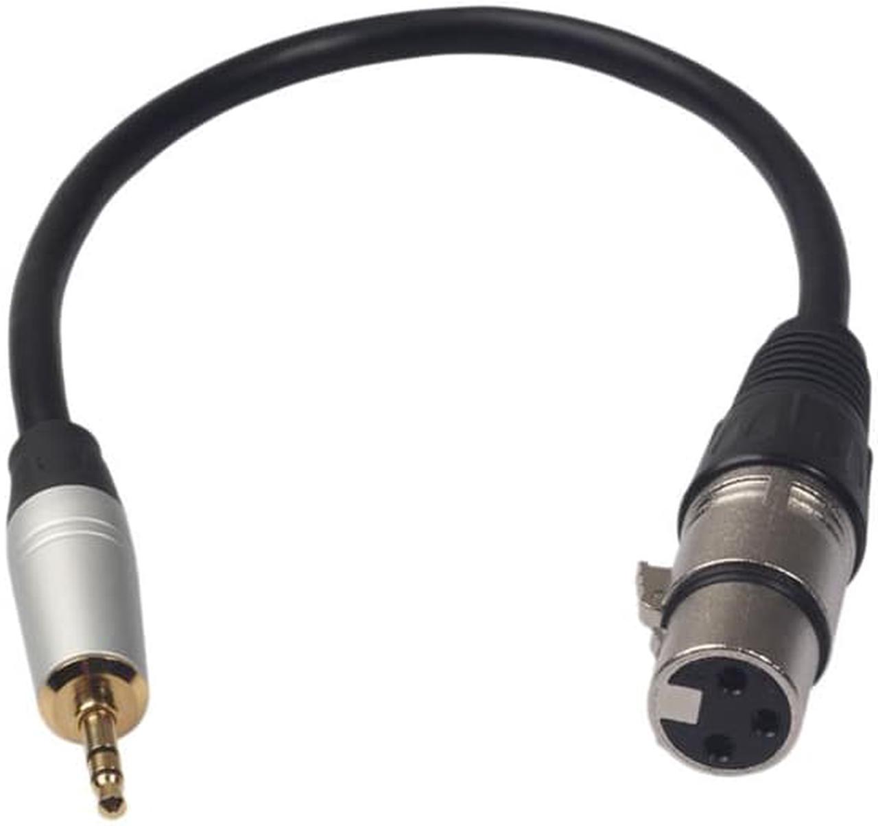 Xlr 3Pin Female To 3.5Mm 1/8 Inch Trs Male Connector Audio Adapter Cable for Mixer Amplifier Mixing Console Microphone 0.3 Meter (1pcs)