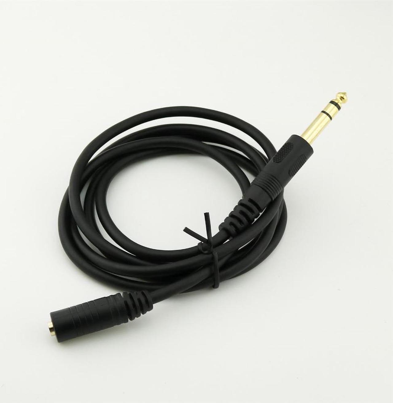 1pcs TRS 3.5mm 1/8" Female to Stereo 1/4" 6.35mm Male Audio AUX Adapter Cable 1.5m