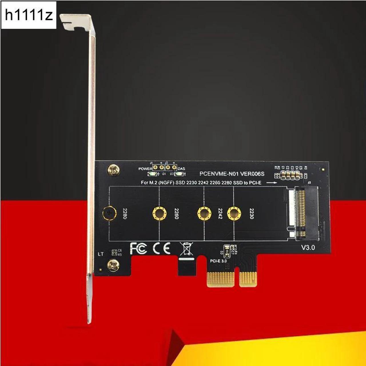 PCIE to M2 Adapter PCI Express 3.0 x1 to NVME SSD M2 PCIE Raiser Adapter Support 2230 2242 2260 2280 M.2 SSD