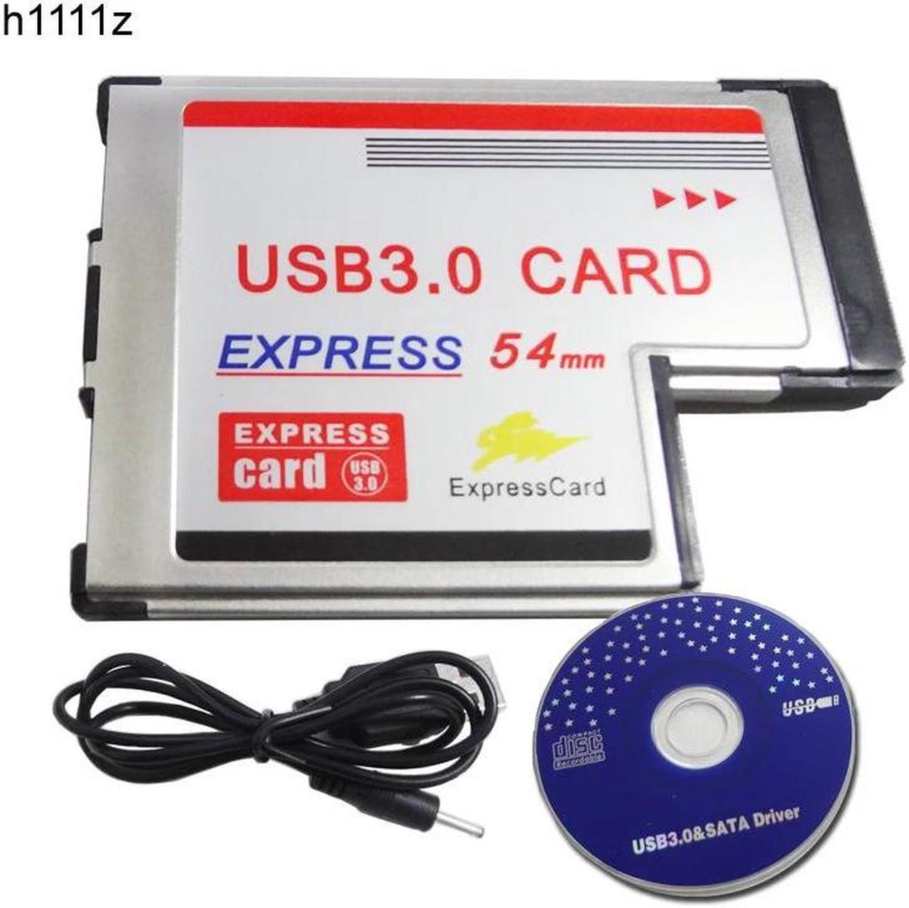 Dual 2 Port USB 3.0 ExpressCard Adapter 5Gbps USB HUB ExpressCard 54mm Slot Express Card PCMCIA Converter For Laptop Notebook PC