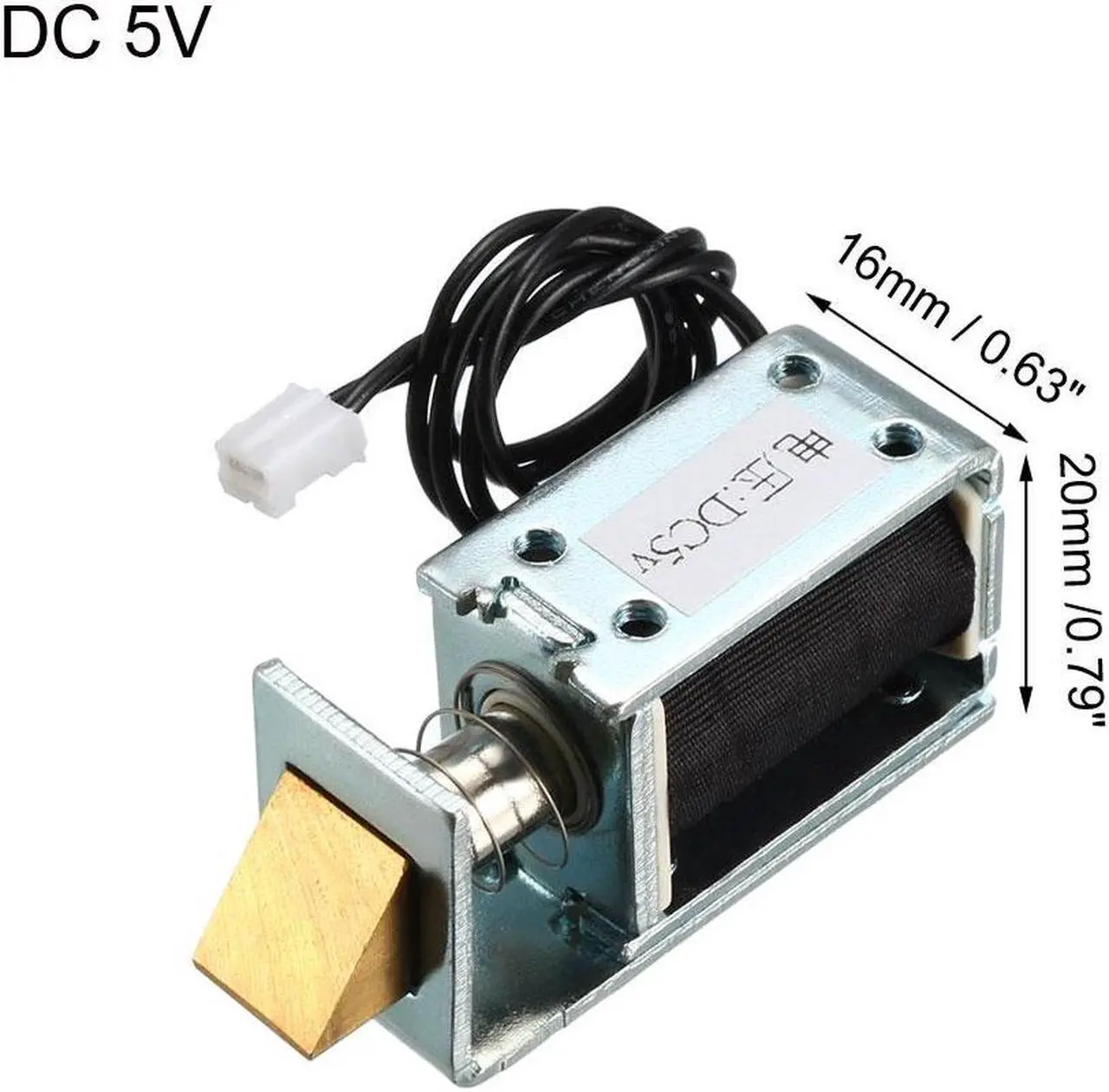 Alt view image 2 of 4 - DC5V Push Type Electromagnetic Solenoid Lock, Open Frame, for Electirc Door Lock