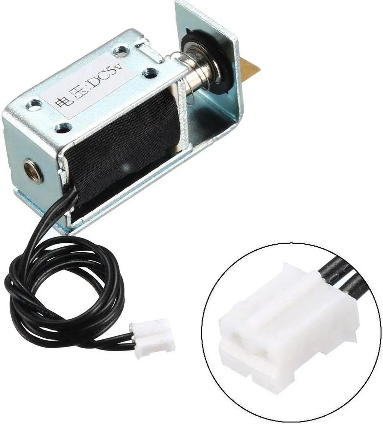 Alt view image 3 of 4 - DC5V Push Type Electromagnetic Solenoid Lock, Open Frame, for Electirc Door Lock
