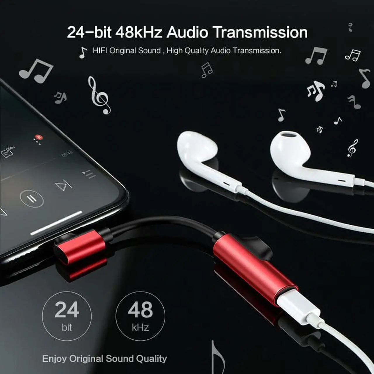 Alt view image 12 of 16 - 2 in 1 For Lightning to 3.5mm Audio Adapter Jack Charging Converter For iPhone 7 8 X Cable Splitter Headphone USB Adapter