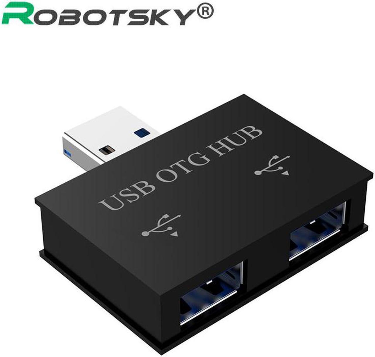 Robotsky Mini USB 3.0 Hub 2 Port USB Hub Hub Splitter Box For PC Laptop U Disk Card Reader for Mobile Phone Hub Use