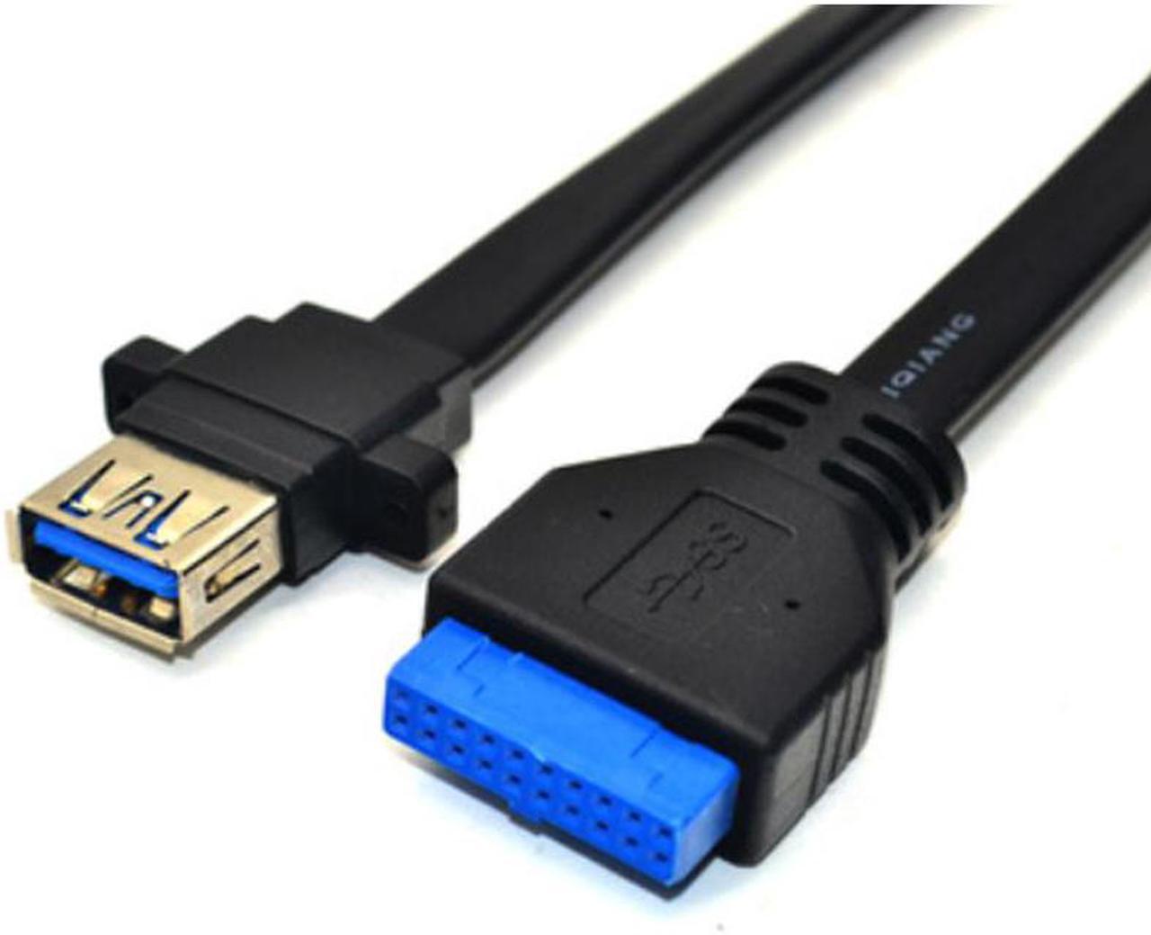 19pin female header to USB 3.0 A Female port Cable Desktop 20 Pin to Single USB3.0 Splitter Cable with Screws holes