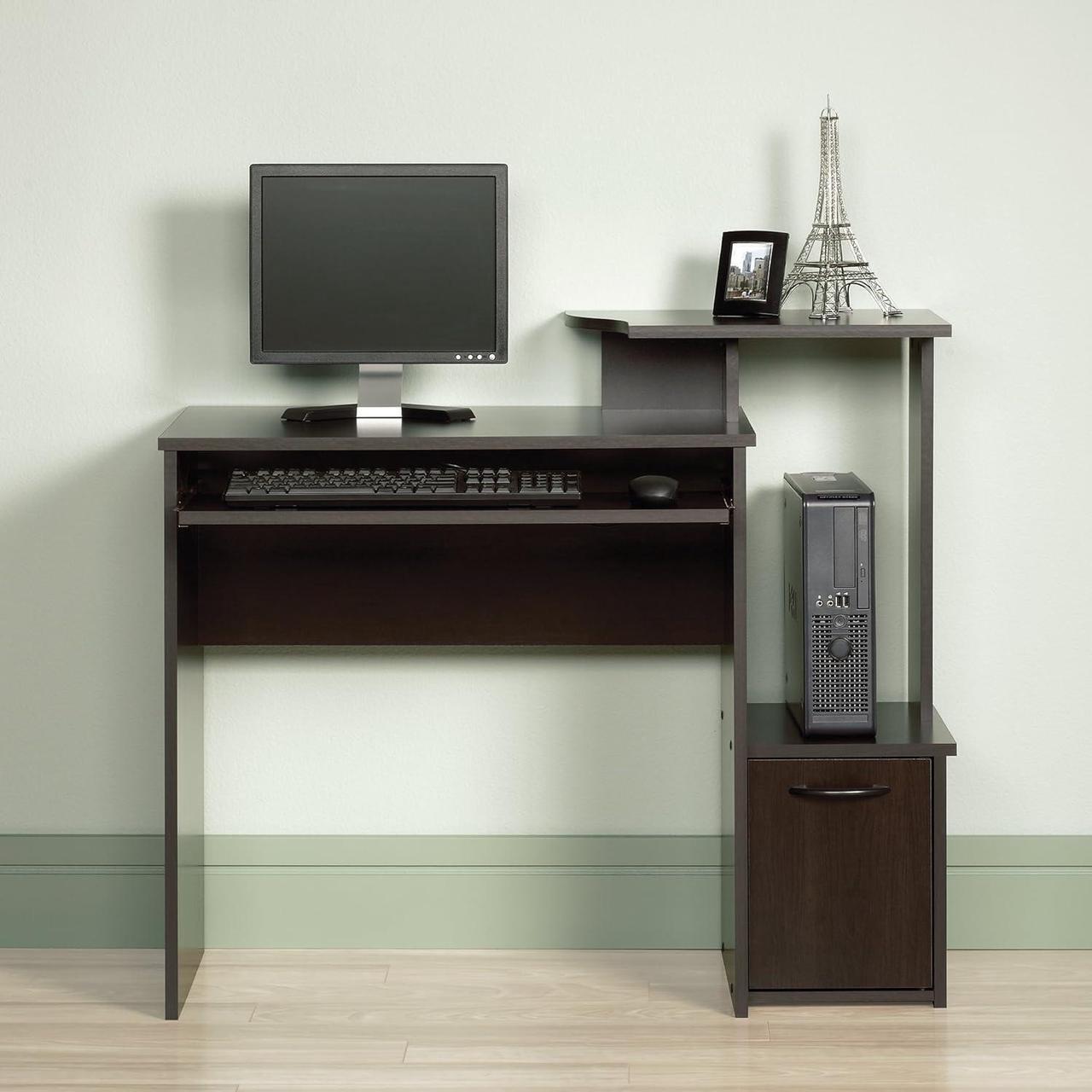 Alt view image 2 of 5 - Sauder Beginnings Collection Computer Desk For Residential Use, Non Residential Use - Cinnamon Cherry Finish, Transitional, L: 39.61" x W: 19.45" x H: 34.02"