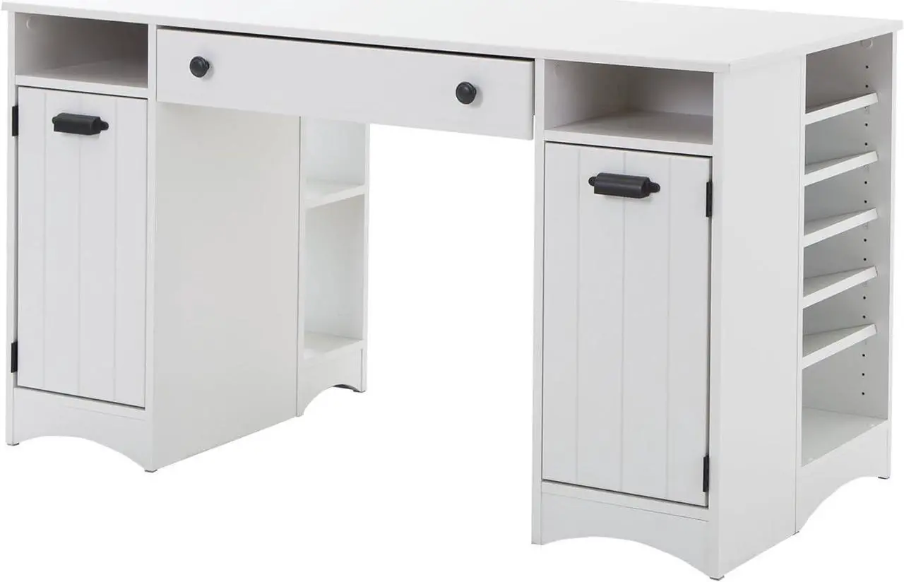 Main image of South Shore Artwork Craft Table with Storage, Pure White