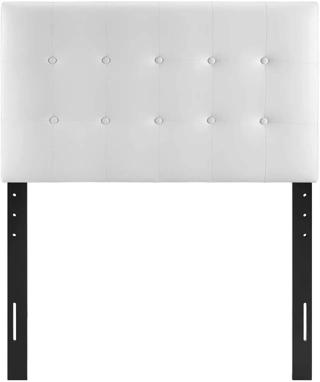 Alt view image 5 of 6 - Modway Emily Tufted Button Faux Leather Upholstered Twin Headboard in White