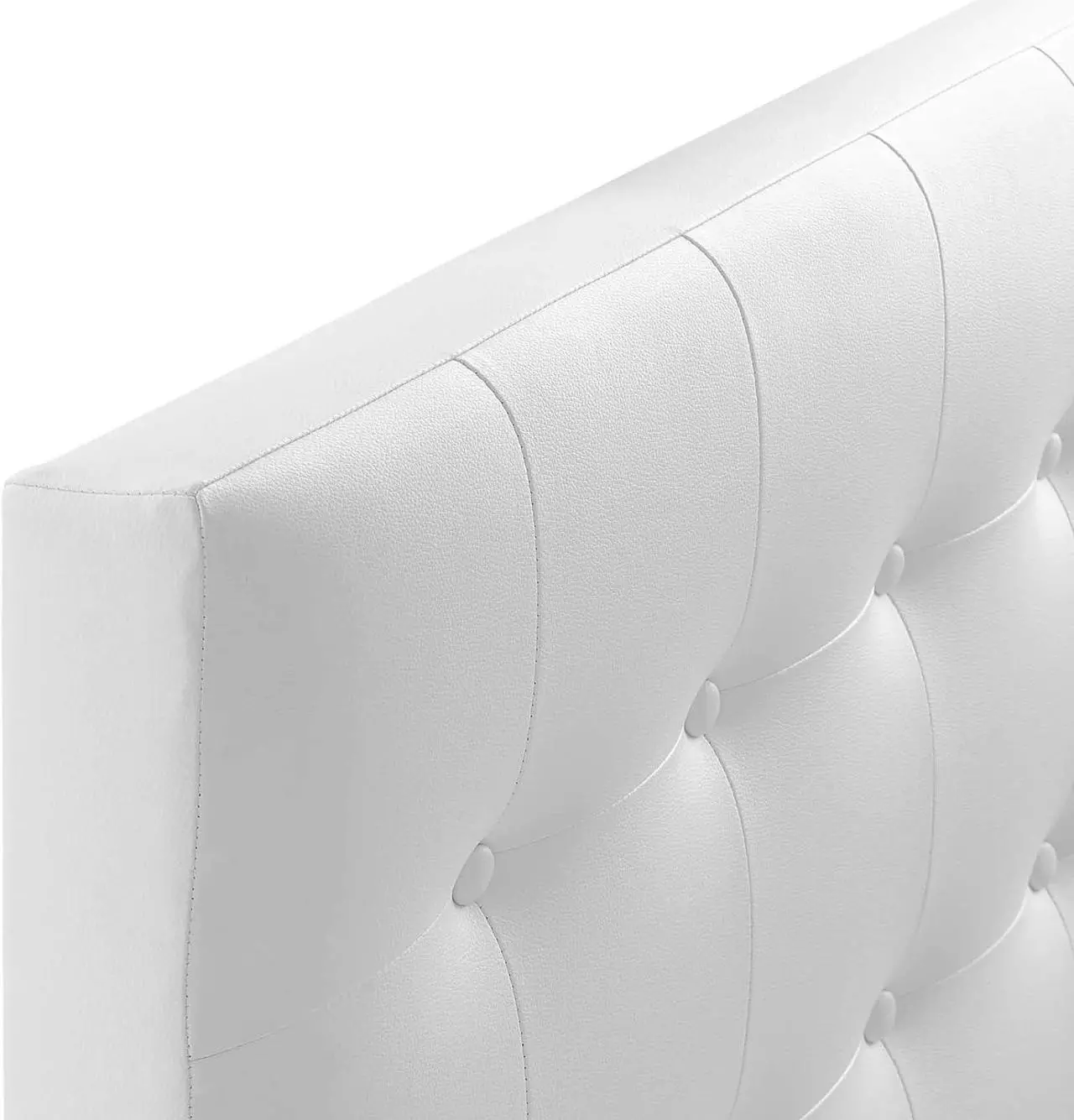 Alt view image 4 of 6 - Modway Emily Tufted Button Faux Leather Upholstered Twin Headboard in White