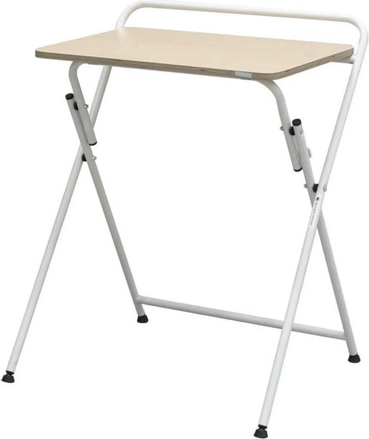 Alt view image 7 of 7 - SOFSYS Modern Folding Desk for Small Space, Computer Gaming, Writing, Student and Home Office Organization, Industrial Metal Frame with Premium Desktop Surfaces, Oak/White