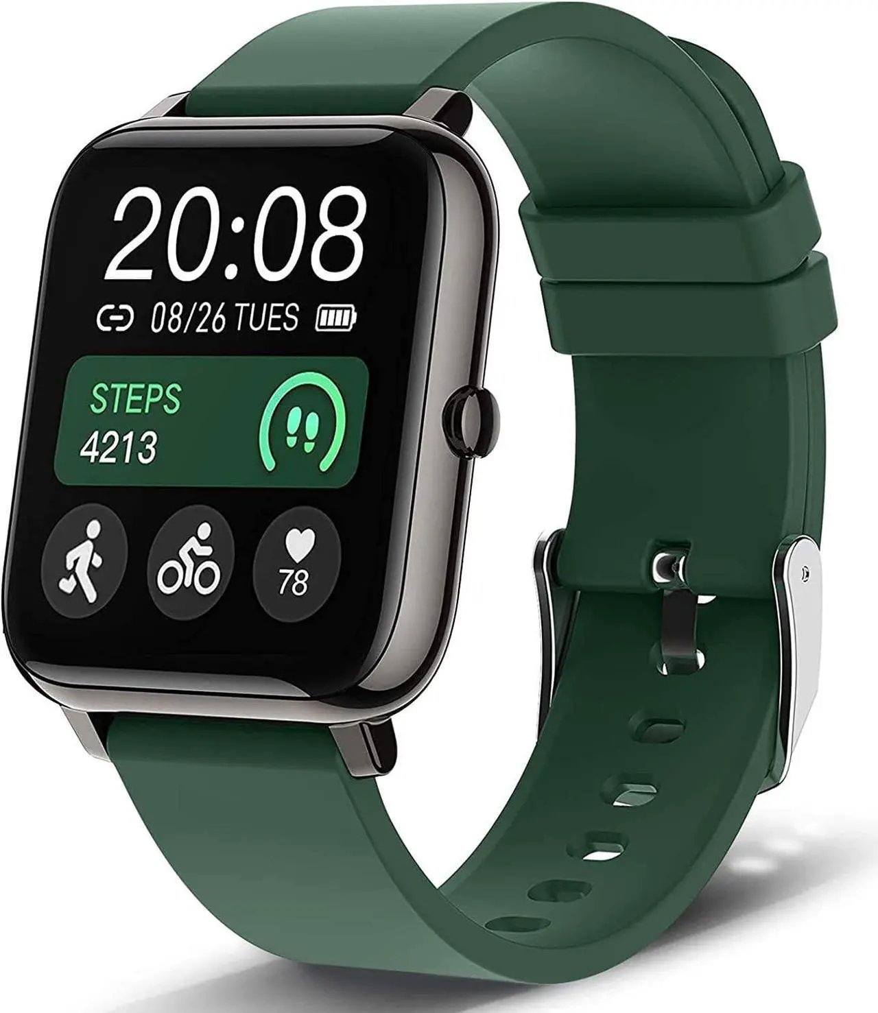 Main image of Smart Watch, Popglory Smartwatch with Blood Pressure, Blood Oxygen Monitor, Fitness Tracker with Heart Rate Monitor, Full Touch Fitness Watch for Android & iOS for Men Women