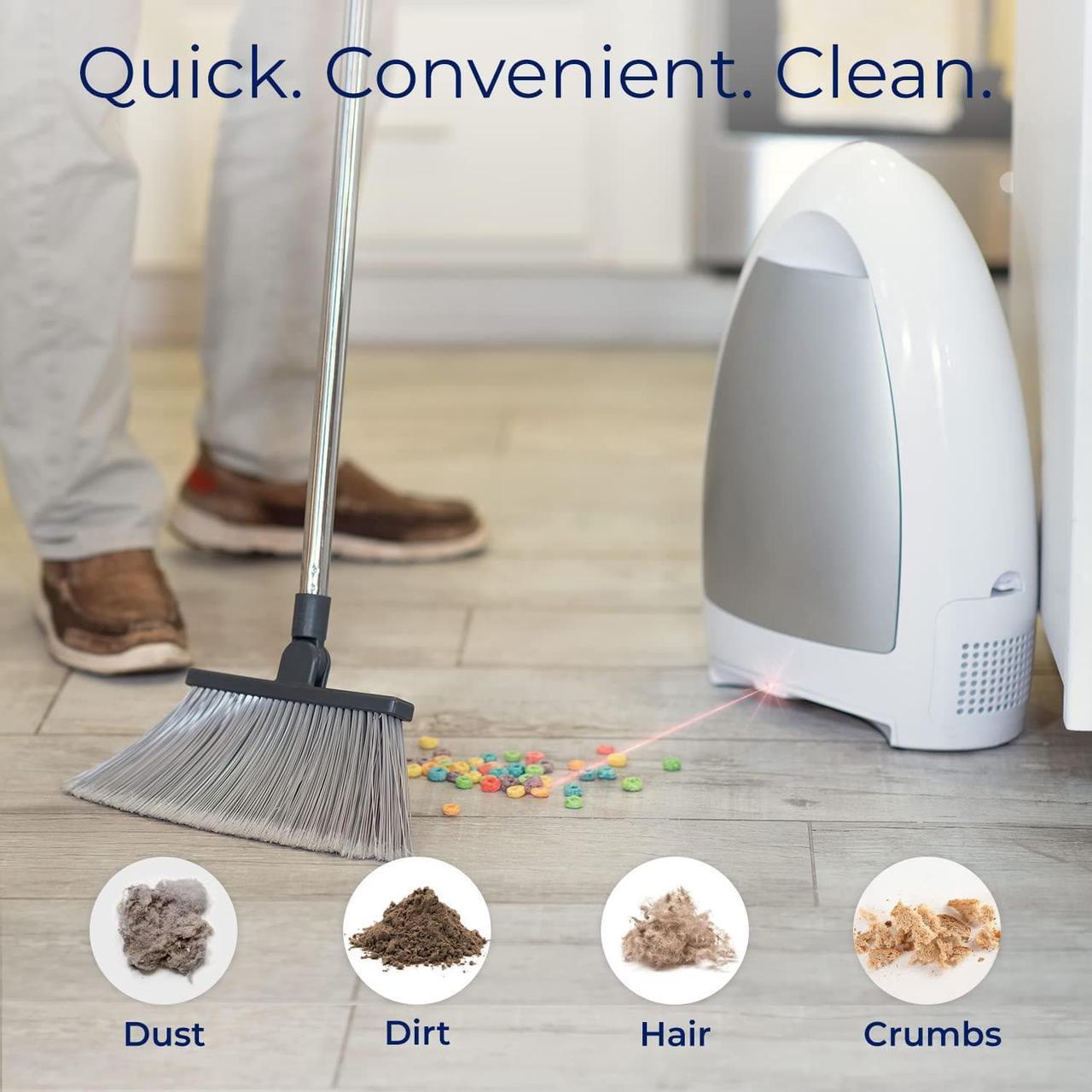 Alt view image 2 of 7 - EyeVac Home Touchless Vacuum Automatic Dustpan - Great for Sweeping Pet Hair Food Dirt Kitchen - Ultra Fast & Powerful, Corded Canister Vacuum, Bagless, Automatic Sensors, 1000 Watt (White)