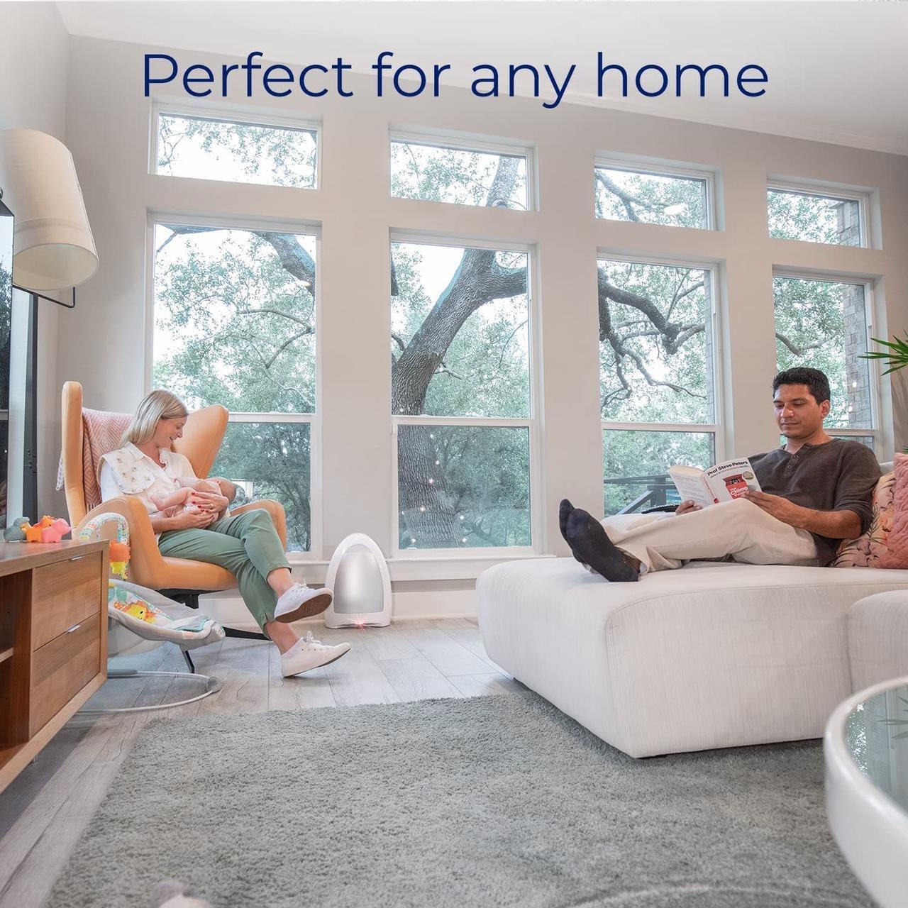 Alt view image 6 of 7 - EyeVac Home Touchless Vacuum Automatic Dustpan - Great for Sweeping Pet Hair Food Dirt Kitchen - Ultra Fast & Powerful, Corded Canister Vacuum, Bagless, Automatic Sensors, 1000 Watt (White)