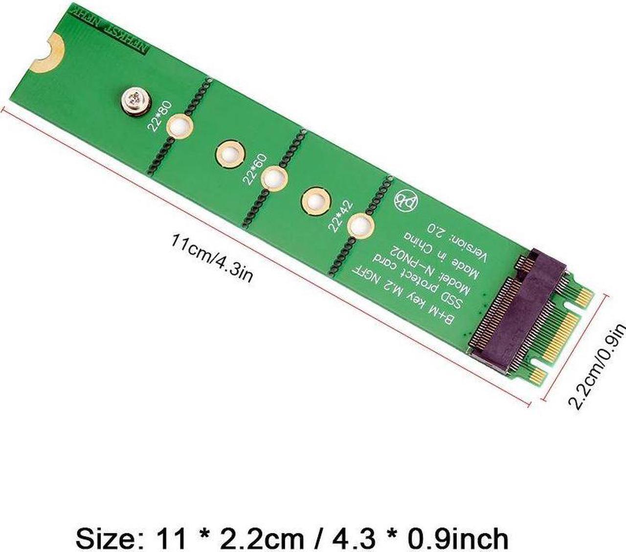Alt view image 3 of 4 - M.2 SSD Key B Slot to B+M Interface Adapter Test Protection Card NGFF SSD Male To Female Extension