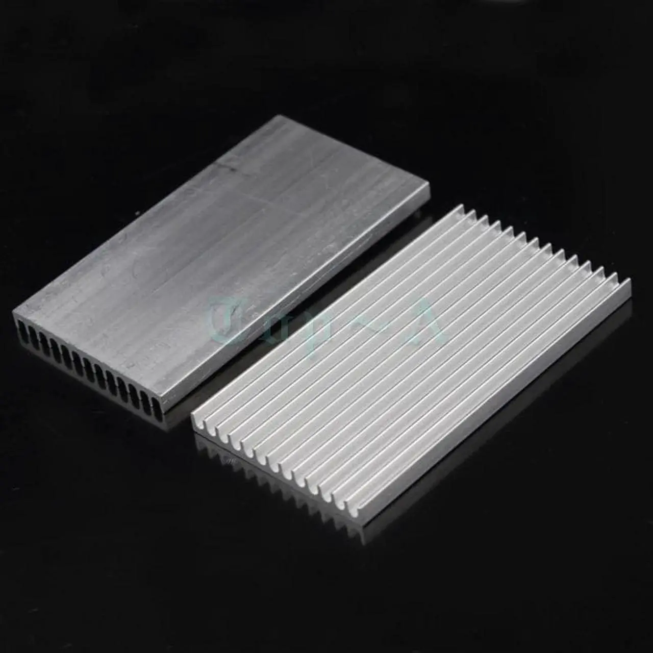 Alt view image 5 of 6 - 1 piece 100mm x 55mm x 6mm Aluminum Heatsink Radiator Router Heat Sink Chip Electronic Products Cooling Fan 100x55x6mm