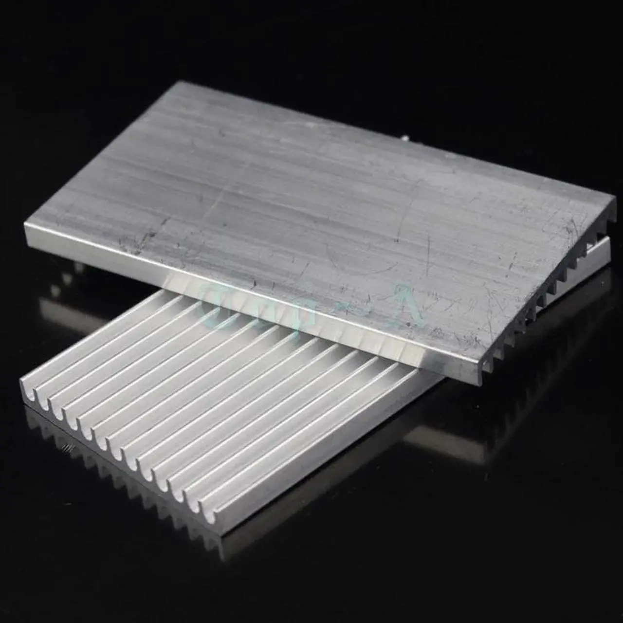 Alt view image 6 of 6 - 1 piece 100mm x 55mm x 6mm Aluminum Heatsink Radiator Router Heat Sink Chip Electronic Products Cooling Fan 100x55x6mm