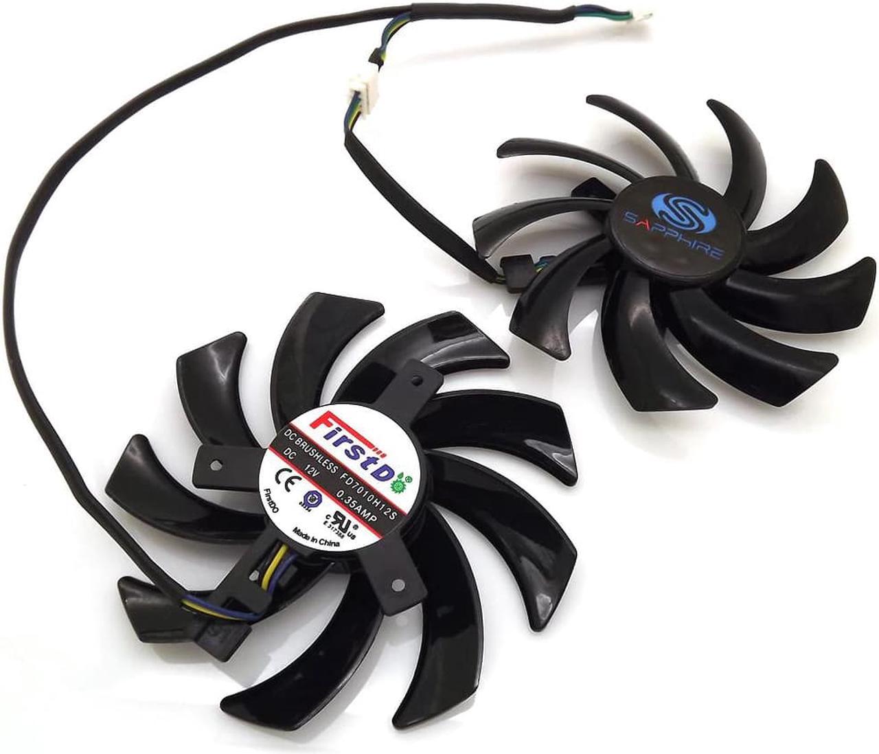 Alt view image 2 of 6 - 2pcs/lot FD7010H12S 85mm For Sapphire R9 270X 280X HD6970 HD7870 HD7950 HD7970 Graphics Card Cooling Fan