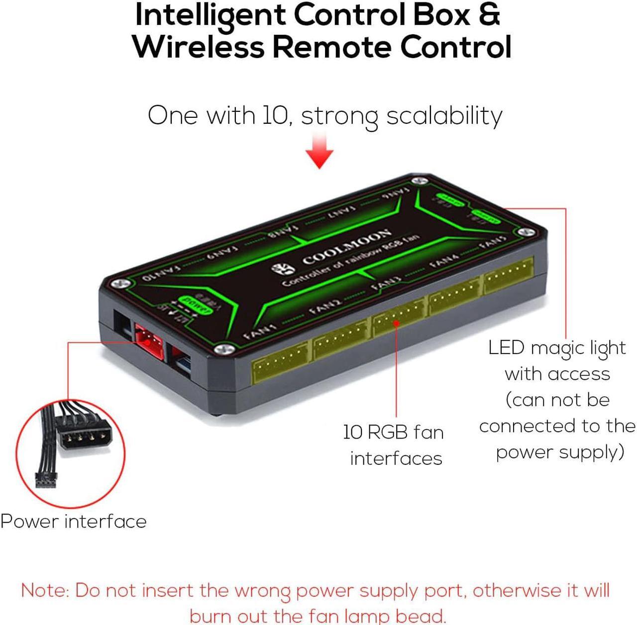 Alt view image 2 of 6 - LED RGB Remote Controller + RF Wireless Remote Control Console For PC Computer Case Fan Cooling Cooler Heatsink Accessories