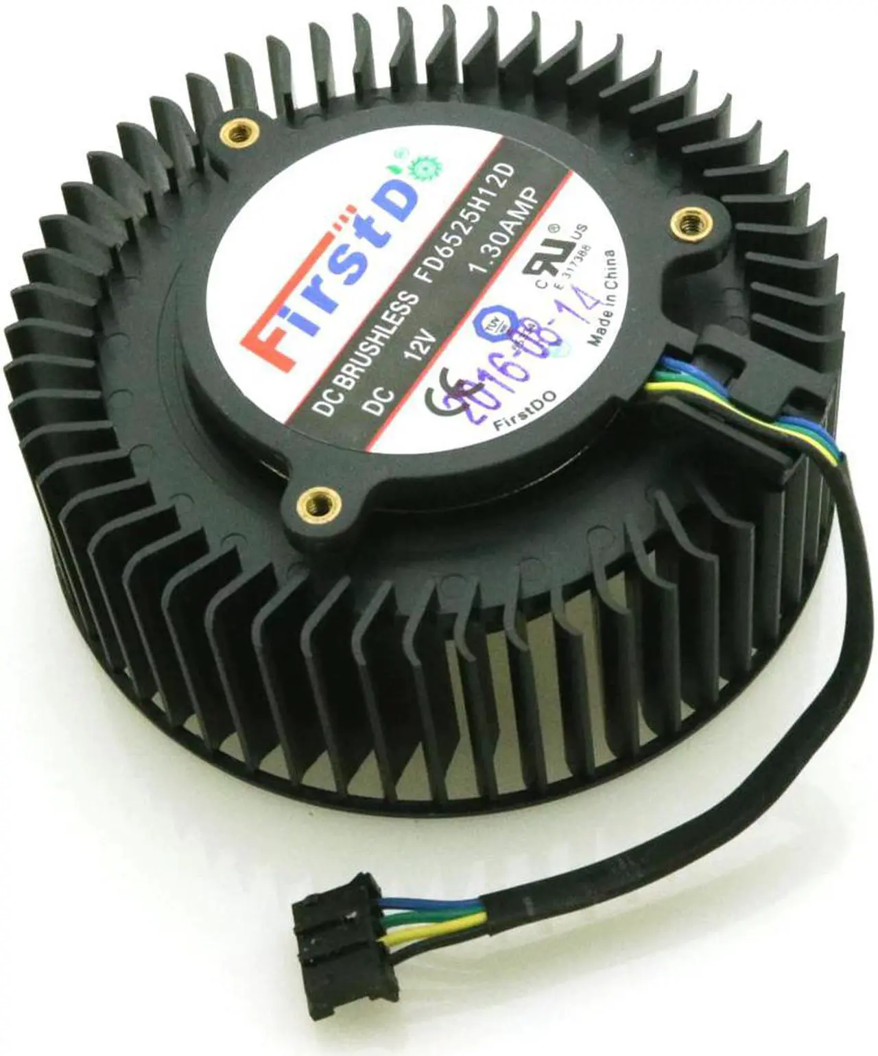Alt view image 3 of 6 - FD6525H12D 65mm 12V 1.3A 4 Pin Video Card Cooler Fan For AMD Radeon R9 270 270X Graphics Card Cooling Fan
