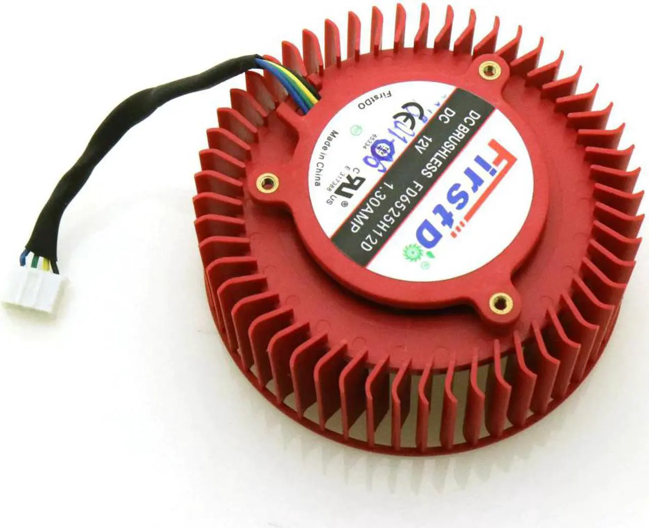 Alt view image 2 of 6 - FD6525H12D 65mm 12V 1.3A 4 Pin Video Card Cooler Fan For AMD Radeon R9 270 270X Graphics Card Cooling Fan