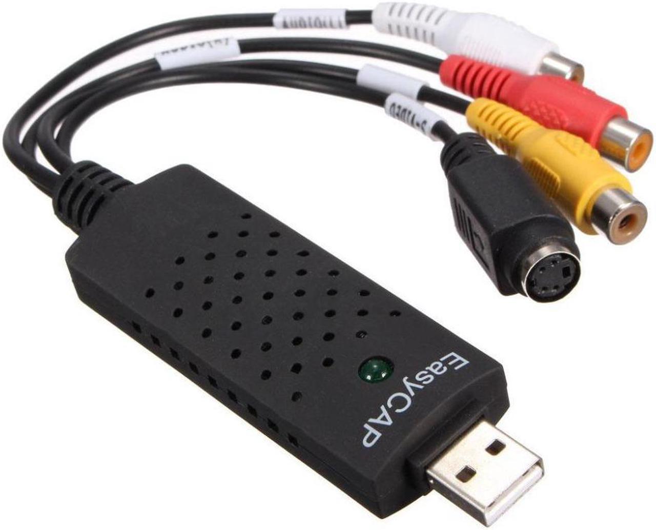 Easycap USB 2.0 Video Capture TV DVD VHS Video DVR Capture Adapter Card with Audio Support Win7 for Computer/CCTV Camera