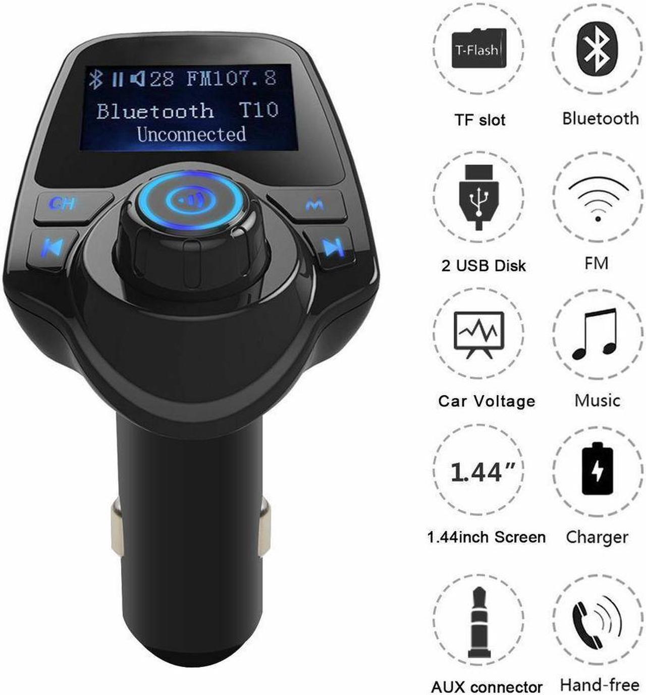 Alt view image 5 of 6 - Bluetooth Car FM Transmitter Wireless Radio Adapter USB Charger Mp3 Player