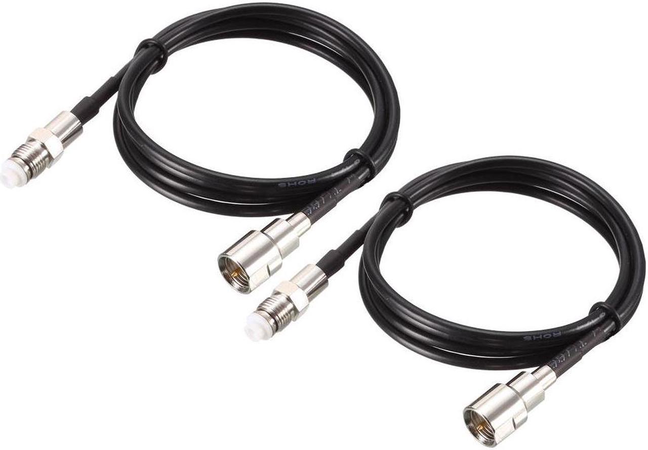 FME Male to FME Female Antenna Extension Cable RG174 RF Coaxial Cable 3 ft 2pcs