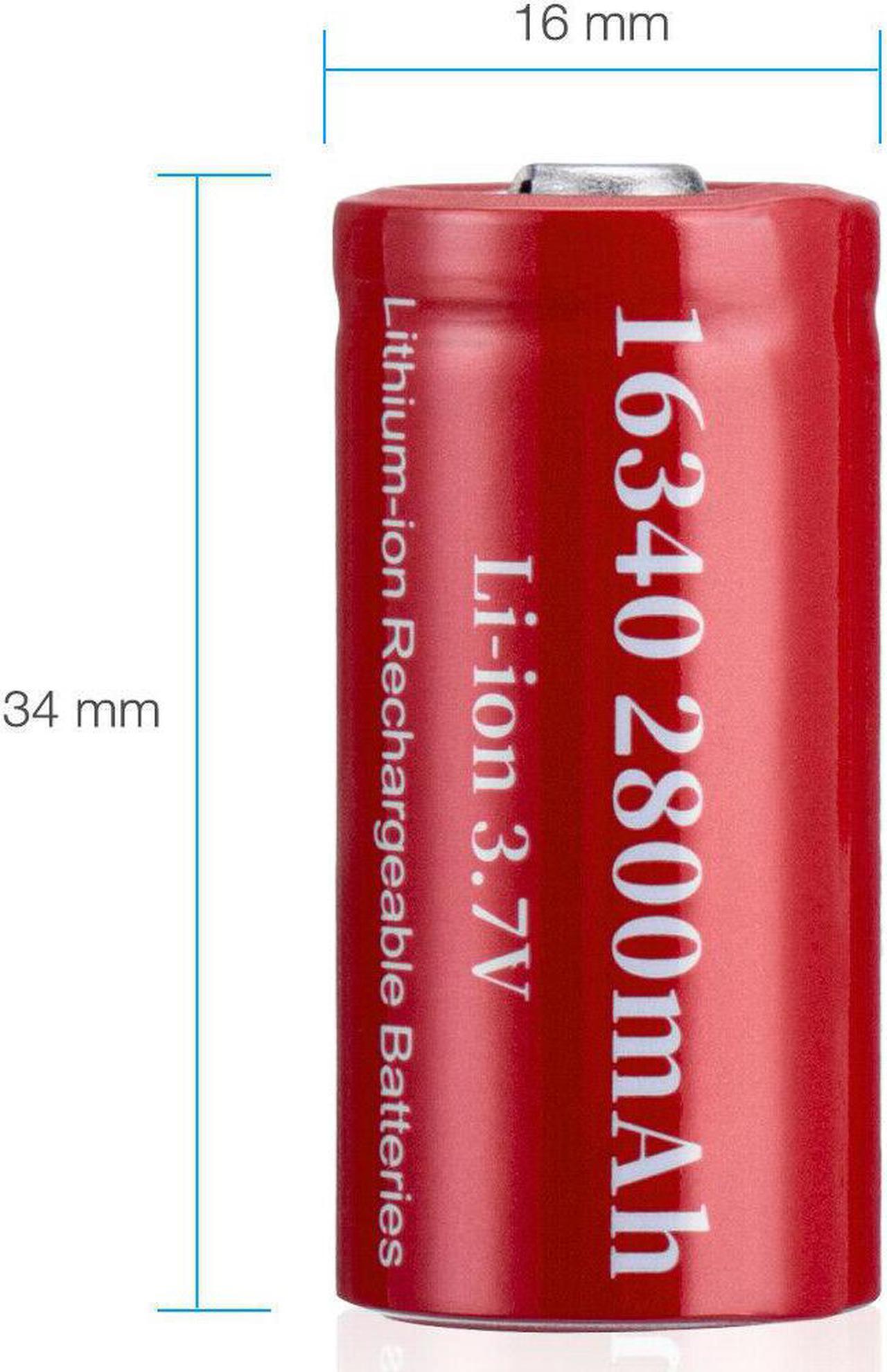 Alt view image 4 of 6 - 4PCS CR123A 2800mAh Rechargeable Batteries 16340 Battery 3.7V Li-ion + 1xCharger