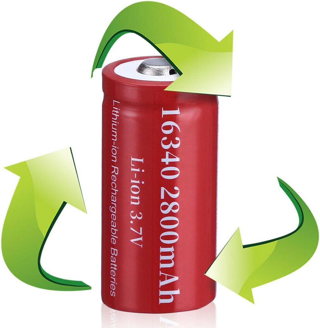 Alt view image 5 of 6 - 4PCS CR123A 2800mAh Rechargeable Batteries 16340 Battery 3.7V Li-ion + 1xCharger