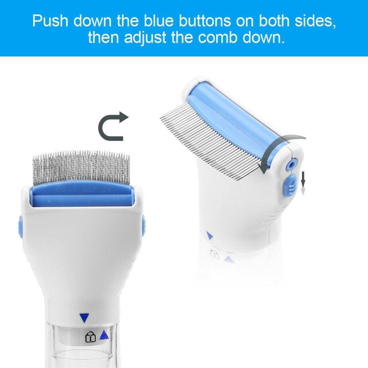 Alt view image 3 of 6 - Electric Vacuum Head Lice Comb Brush Pet Dog Flea Filter Remover with 3 Filters
