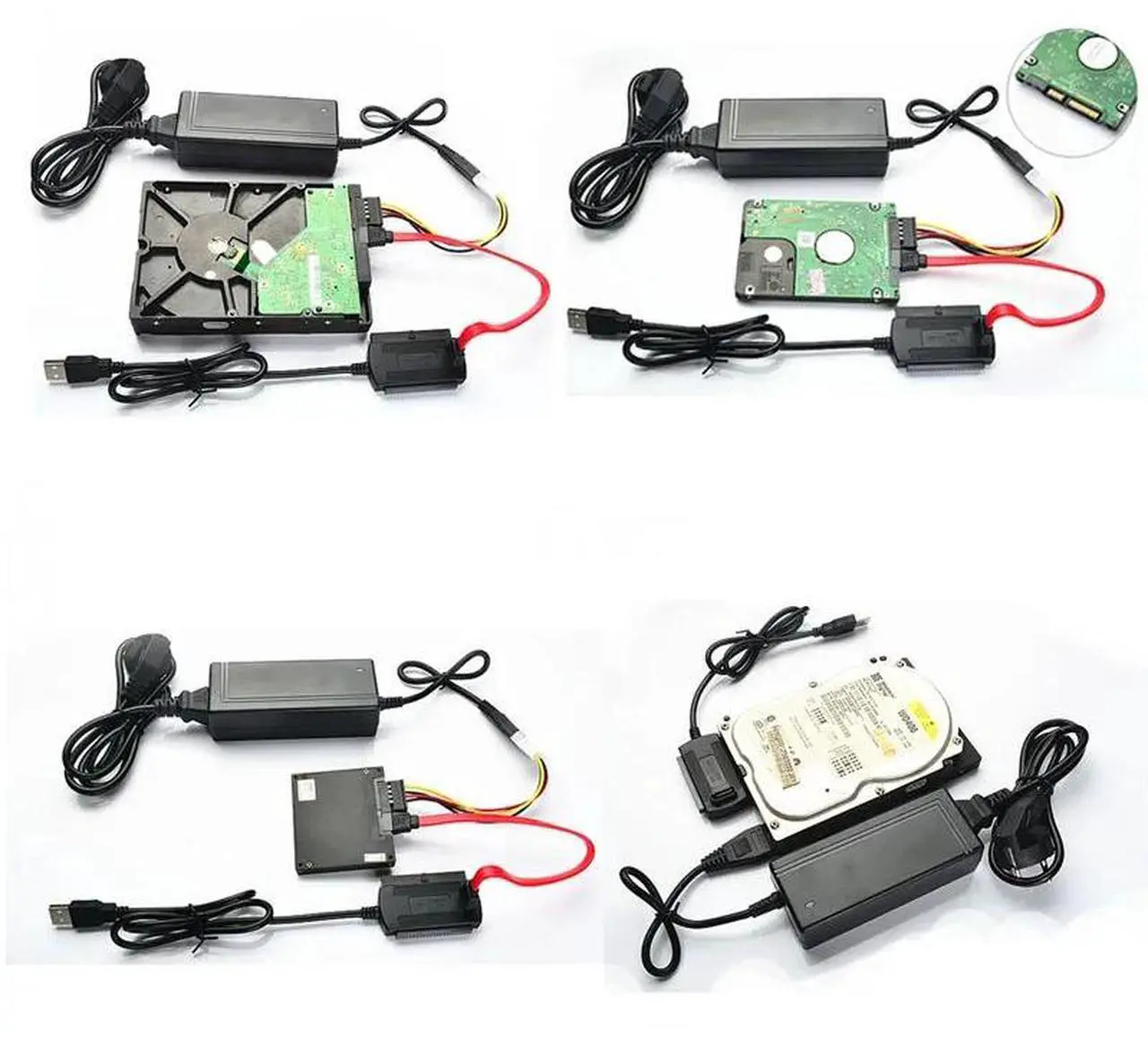 Alt view image 5 of 6 - USB 2.0 to IDE/SATA 2.5\" 3.5\" Hard Drive Disk HDD Converter Adapter Cable  L4MD