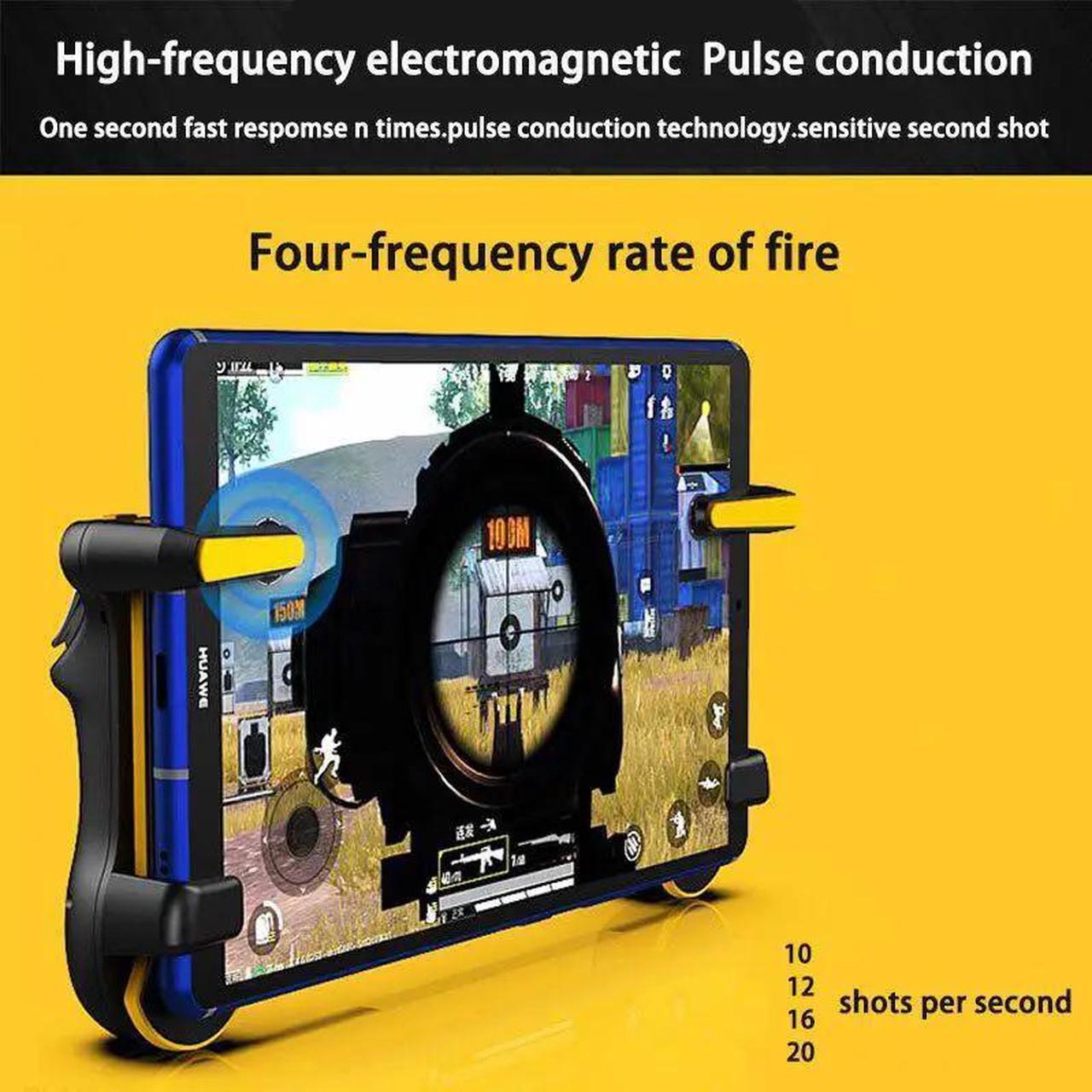 Alt view image 5 of 6 - PUBG Trigger Controller Gamepad For Ipad Tablet Capacitance L1R1 Aim Button Joystick Grip For Mobile Phone FPS Game Accessories