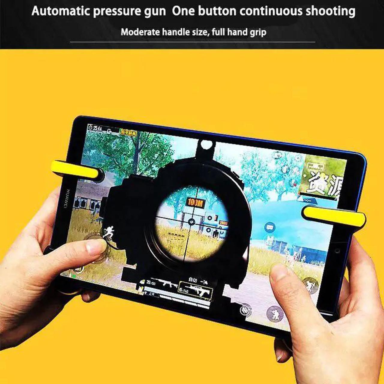 Alt view image 6 of 6 - PUBG Trigger Controller Gamepad For Ipad Tablet Capacitance L1R1 Aim Button Joystick Grip For Mobile Phone FPS Game Accessories