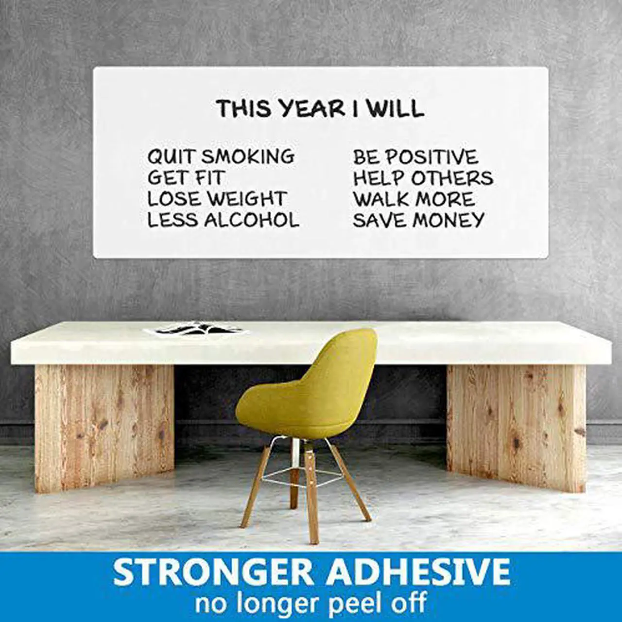 Alt view image 3 of 7 - Dry Erase Whiteboard Paper, Self Adhesive White Board Wallpaper 36" x 24" for Wall, Table, Doors, Quickly Write & Wipe Sticky Paper with 3 Markers (Included) - No Ghost