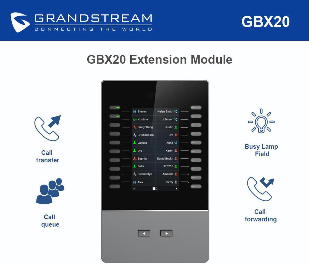 Grandstream GBX20 Extension Module for GRP2615 and GXV3350