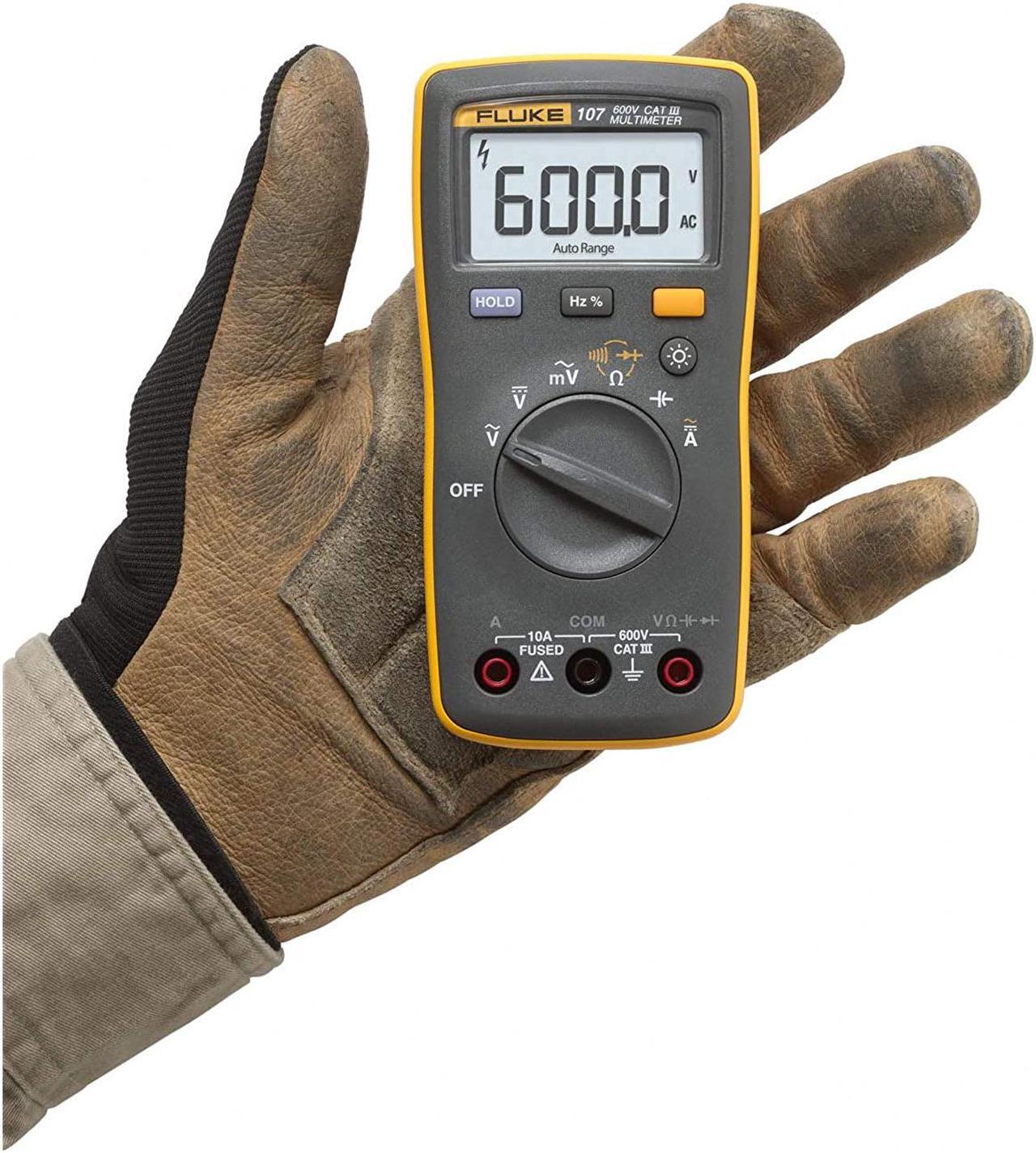 Alt view image 4 of 4 - Fluke 107 Ac/dc Current Handheld Digital Multimeter by Fluke, Gray