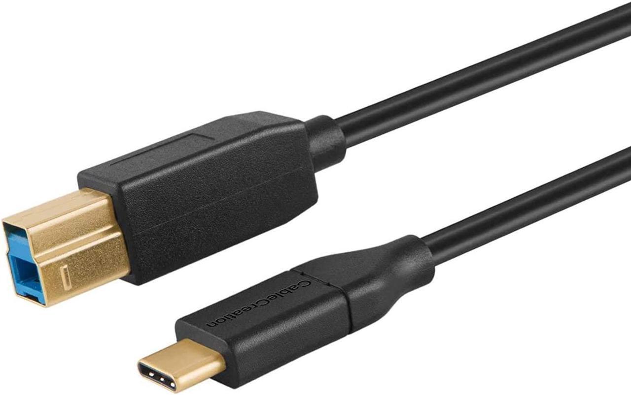 Alt view image 2 of 6 - USB C to USB 3.0 B Cable, CableCreation 4ft USB 3.1 Type C to USB 3.0 Type B Cable, Compatible MacBook Pro, External Hard Drive, Docking Station, 1.2M, Black