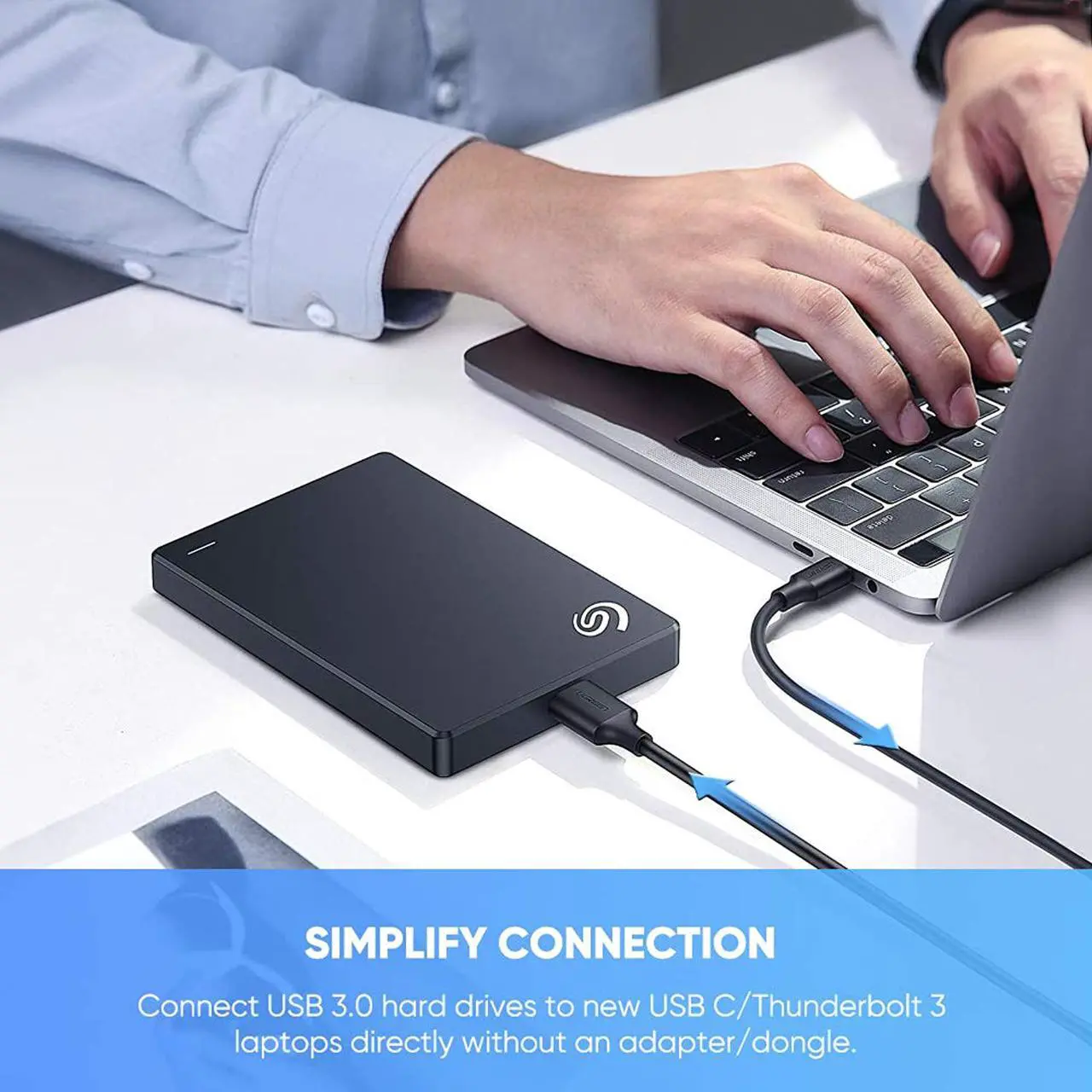 Alt view image 6 of 7 - UGREEN USB-C to USB 3.0 Micro B Cable, Fast Charging and Sync Data Transfer Cord Compatible with Samsung Galaxy S5 Note 3, Seagate, WD, Toshiba, External Hard Drive, Camera 3 Feet