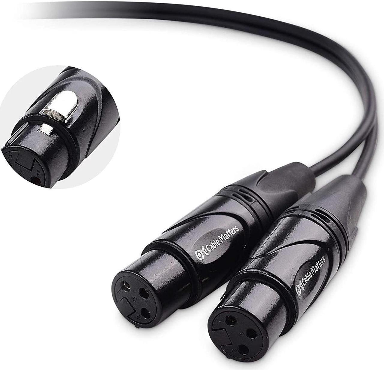 Alt view image 4 of 6 - Cable Matters XLR Splitter Cable, Male to 2 Female XLR Y Cable - 18 Inches
