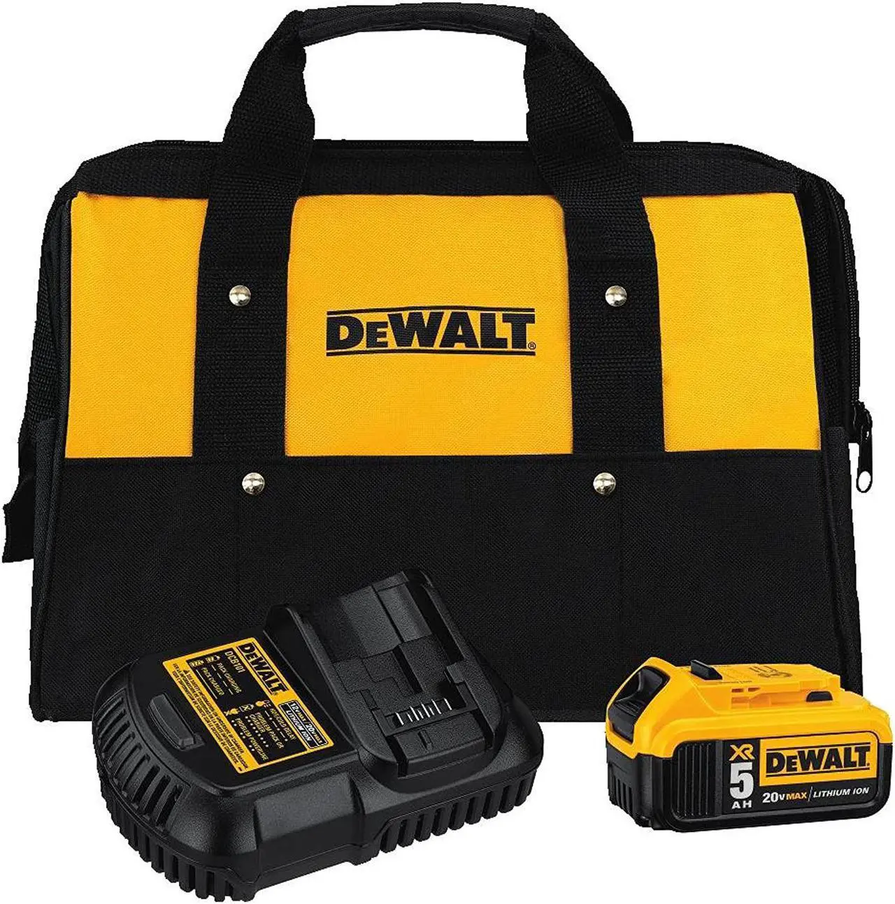 Main image of DEWALT 20V MAX Battery and Charger Kit with Bag, 5.0Ah (DCB205CK)
