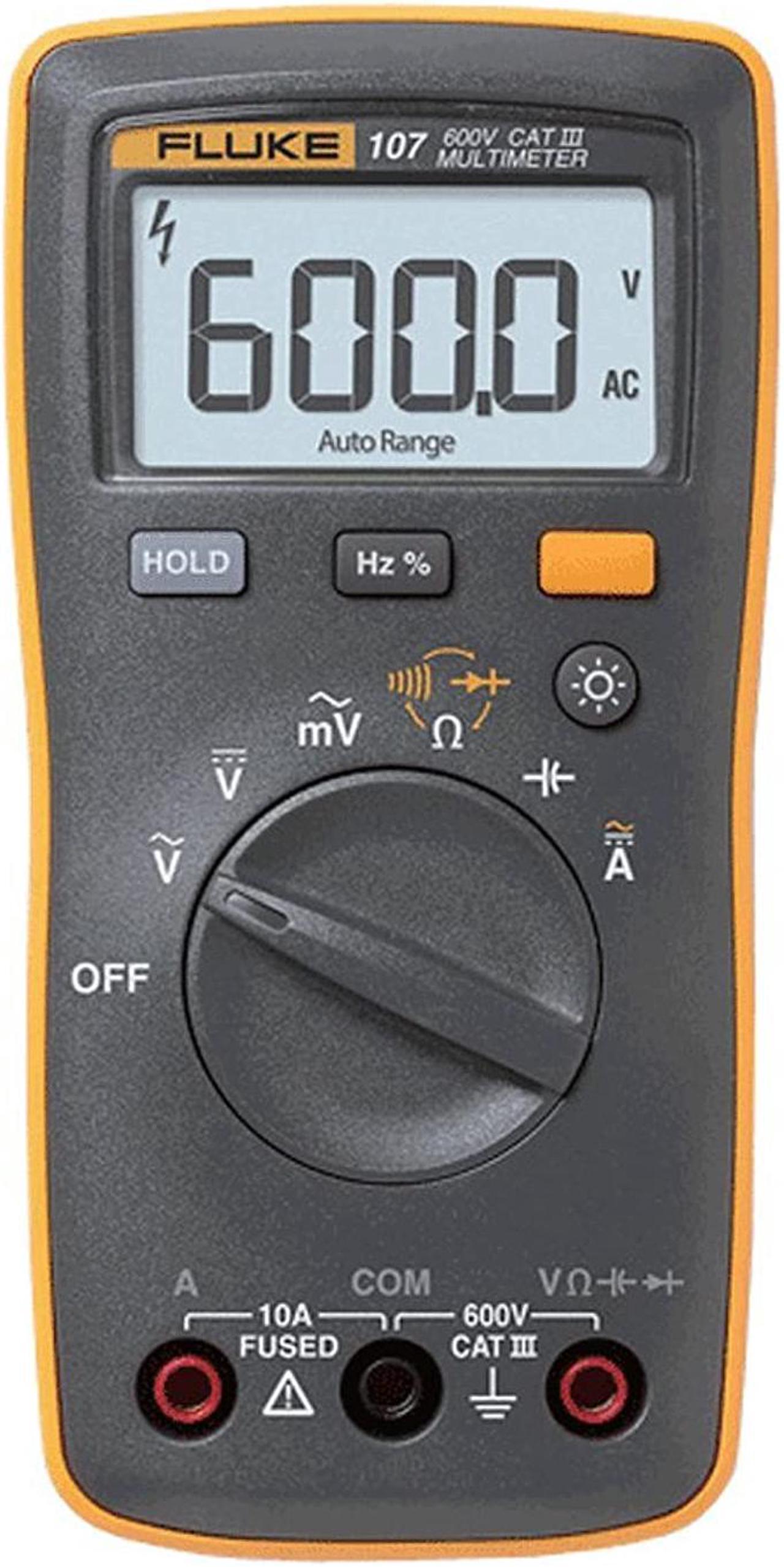 Main image of Fluke 107 Ac/dc Current Handheld Digital Multimeter by Fluke, Gray