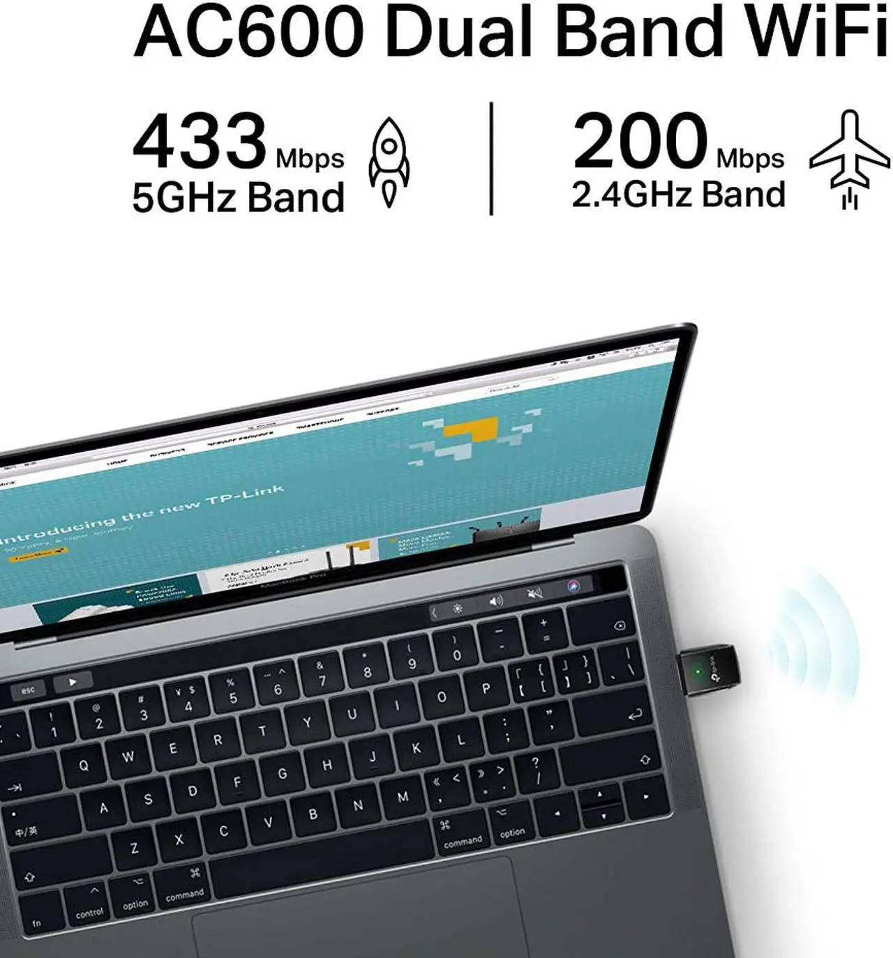 Alt view image 3 of 7 - TP-Link Archer T2U 11AC USB WiFi Adapter - Dual Band 2.4G/5G AC600 Wireless Network Card, WiFi Dongle, Mini size, Supports Windows (XP/7/8/8.1/10), Mac OS (10.7~10.14)