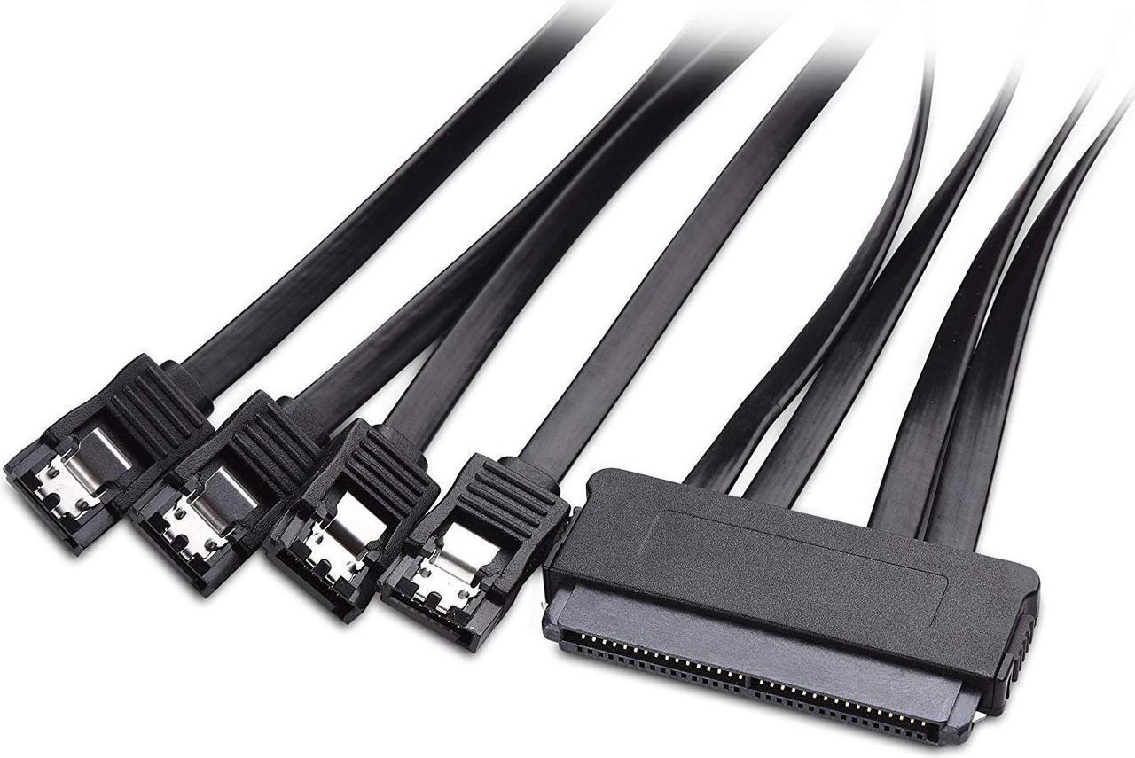 Cable Matters Internal SAS to SATA Cable (SFF-8484 to SATA Reverse Breakout) 3.3 Feet, 1m