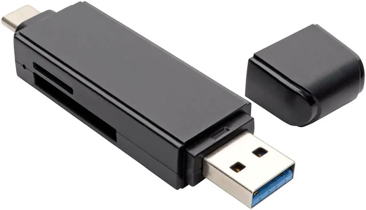 Alt view image 3 of 5 - Tripp Lite USB C Memory Card Reader Adapter 2-in-1 USB-A / USB-C USB Type C, USB 3.1 Gen 1 (U452-000-SD-A)