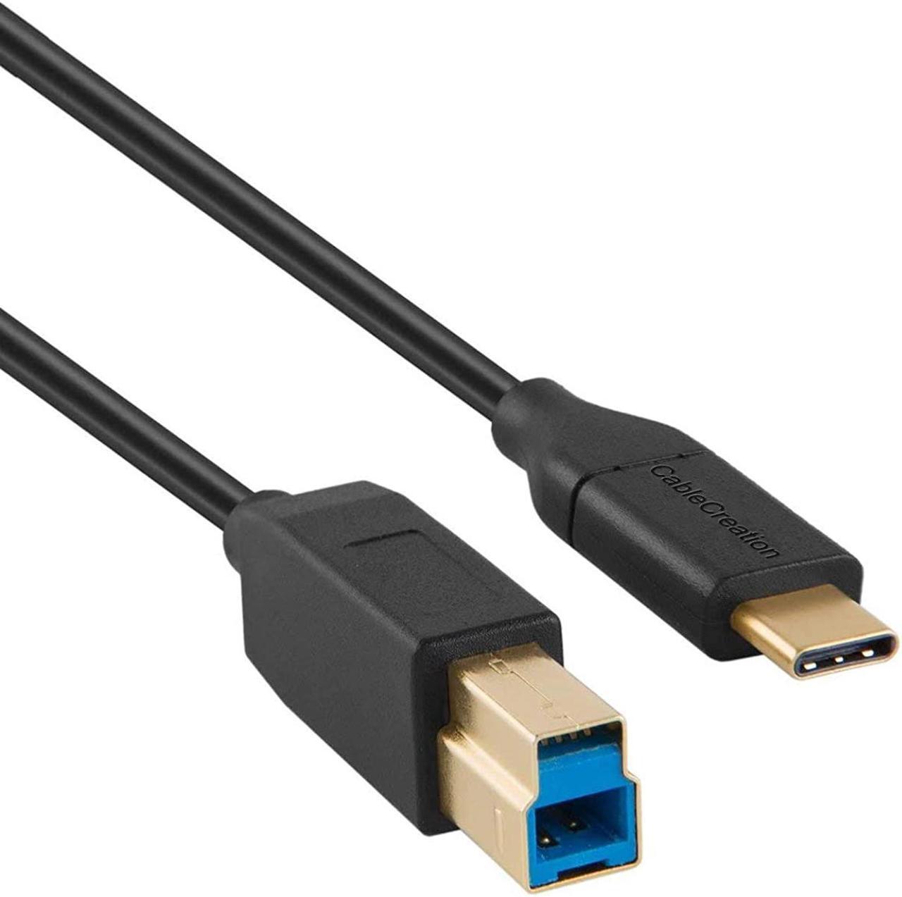 Main image of USB C to USB 3.0 B Cable, CableCreation 4ft USB 3.1 Type C to USB 3.0 Type B Cable, Compatible MacBook Pro, External Hard Drive, Docking Station, 1.2M, Black