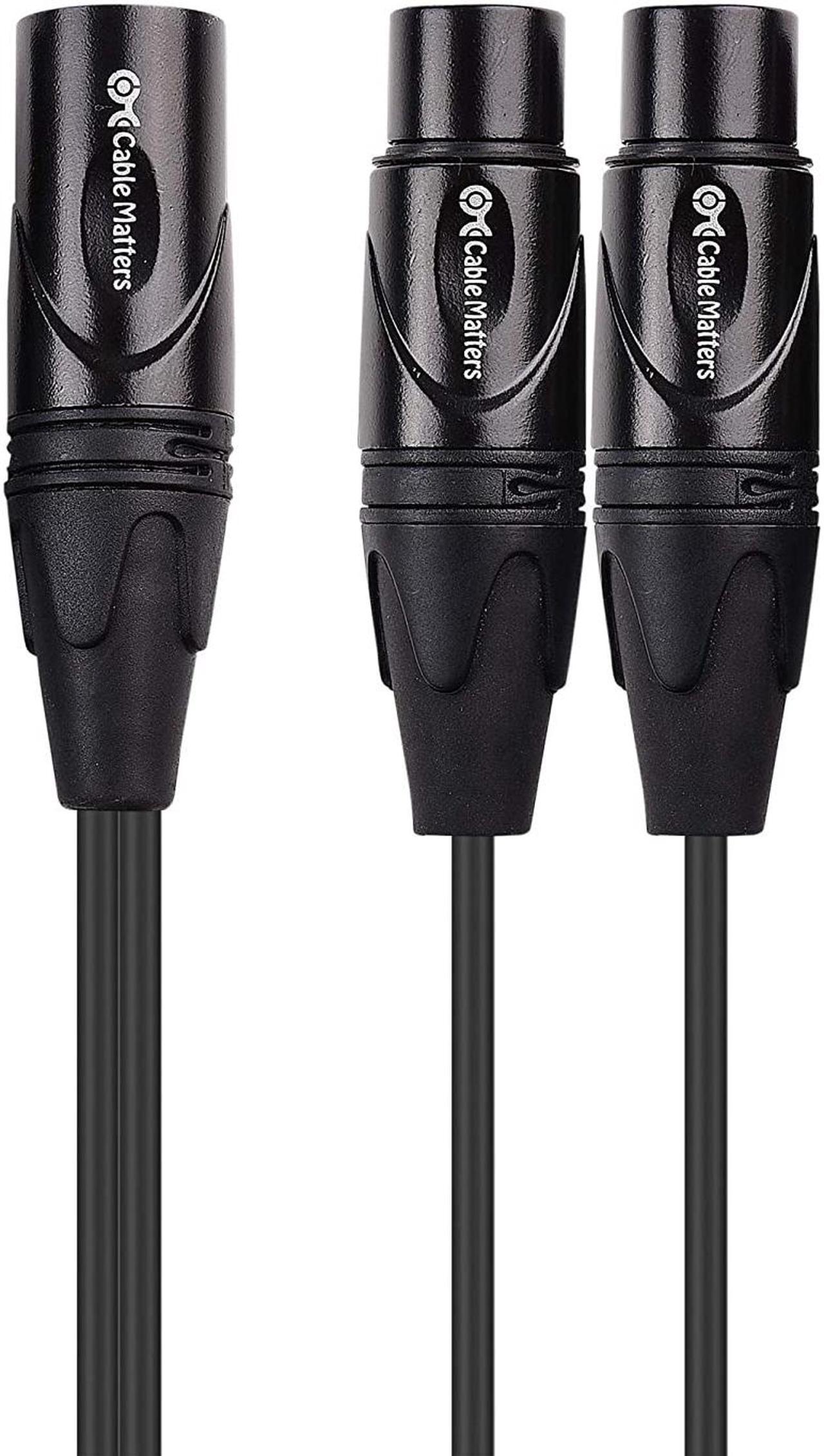 Alt view image 5 of 6 - Cable Matters XLR Splitter Cable, Male to 2 Female XLR Y Cable - 18 Inches