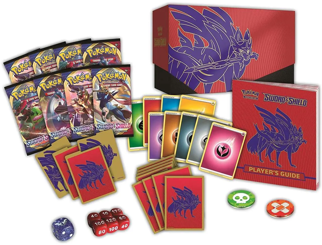 Alt view image 4 of 5 - Pokemon TCG: Sword & Shield Elite Trainer Box [Zamazenta] - SWSH01: Sword & Shield Base Set