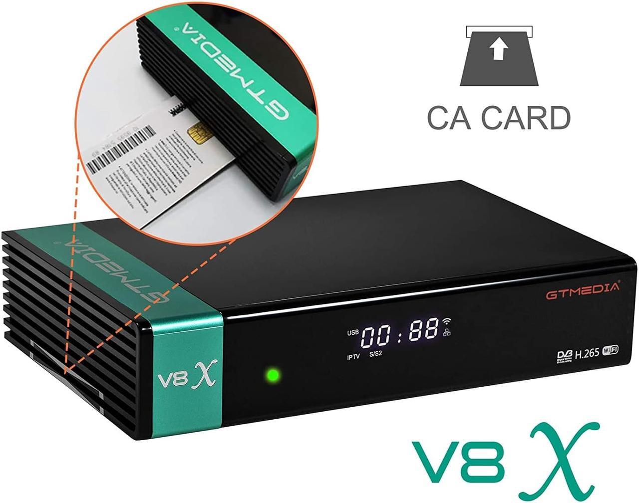 Alt view image 3 of 7 - GTMEDIA V8X HD DVB-S/S2/S2X FTA Digital Satellite Receiver, Free to Air Built-in 2.4G WiFi TV Sat Decoder Supports Intelsat 901 at 27.5°W BBC Channel