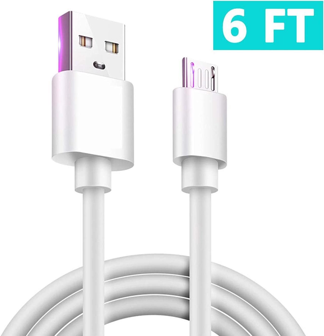 Alt view image 7 of 7 - Micro USB Cable 6ft Samsung Charger for Samsung Galaxy Tablet Tab E S2 Tab 3 4 10.1 9.7 8.0 7.0 Tab 10.1 Tab E 8.0 Tablet Note 4 Tab S 10.5 SM-T280 350 377 530 580 Tablet USB Charger Cable Cord