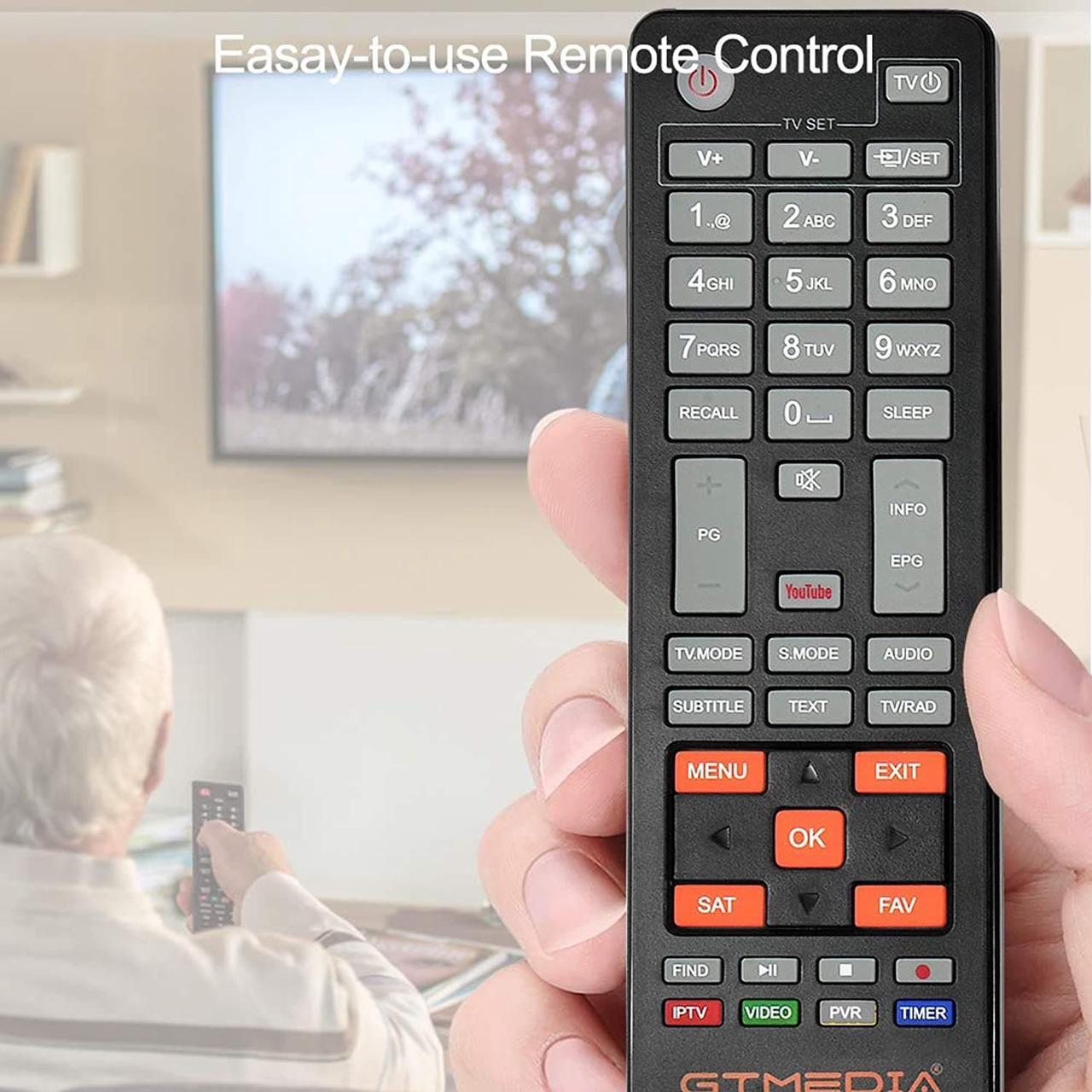 Alt view image 6 of 7 - GTMEDIA V8X HD DVB-S/S2/S2X FTA Digital Satellite Receiver, Free to Air Built-in 2.4G WiFi TV Sat Decoder Supports Intelsat 901 at 27.5°W BBC Channel